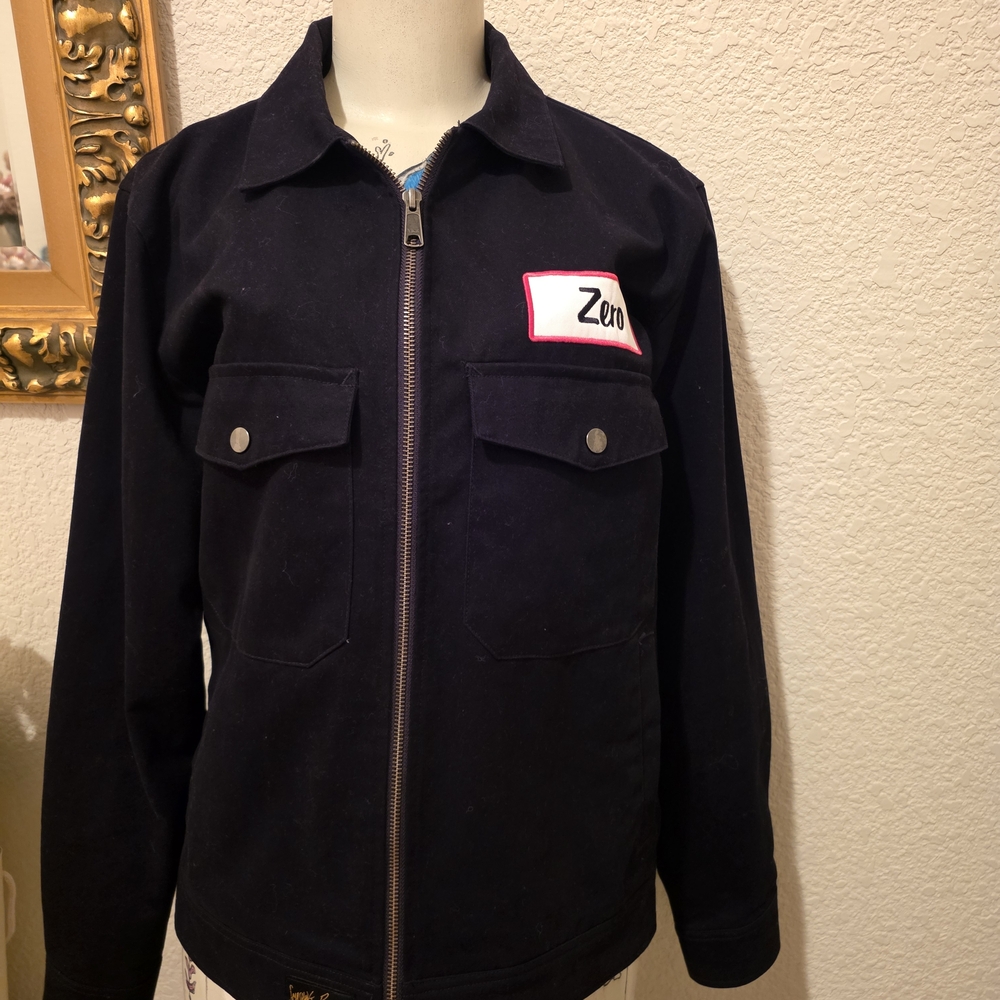HUF Black Shirt Jacket with Patch